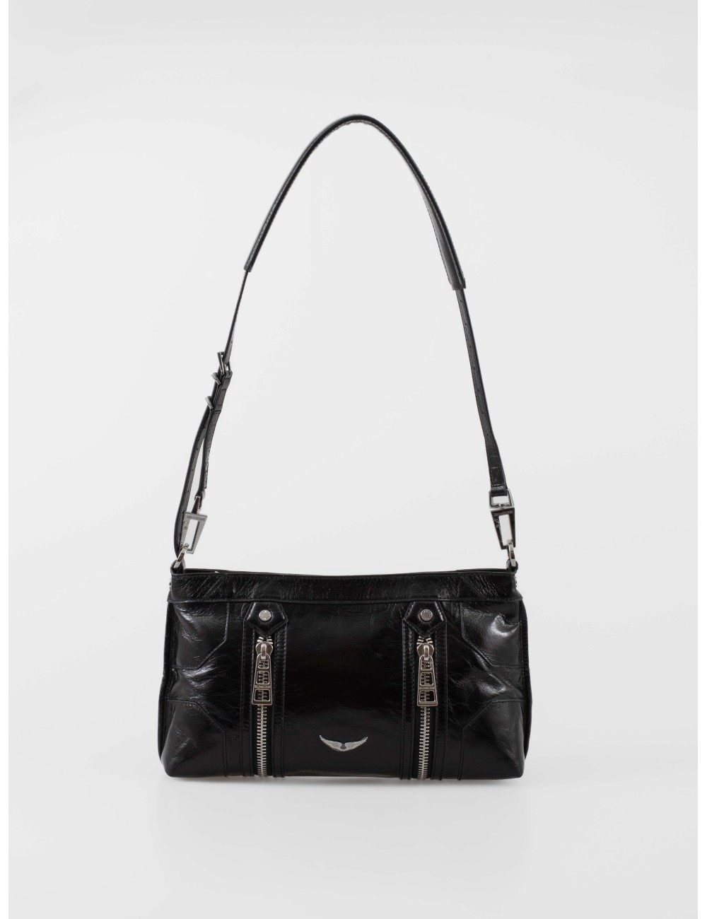 El Sunny Moody de Zadig & Voltaire es un bolso shoulder/crossbody en piel de vaca negra - MARFRANC