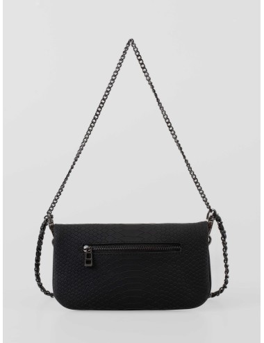 El Rock Soft Savage de Zadig & Voltaire en negro es un bolso clutch/crossbody compacto efecto pitón en cuero de vaca - MARFRANC