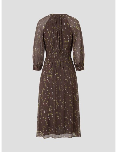 vestido chocolate Karla de ba&sh para mujer con escote en V - MARFRANC