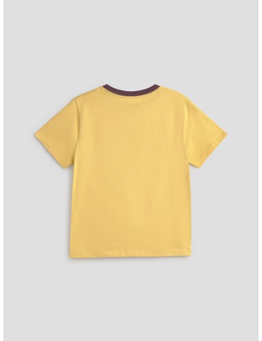 camiseta amarilla BA\&SH de algodón con logo en el pecho - MARFRANC