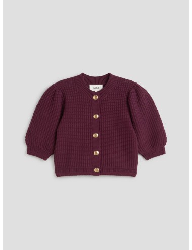 cardigan prune GARANCE BA\&SH mujer con botones dorados - MARFRANC