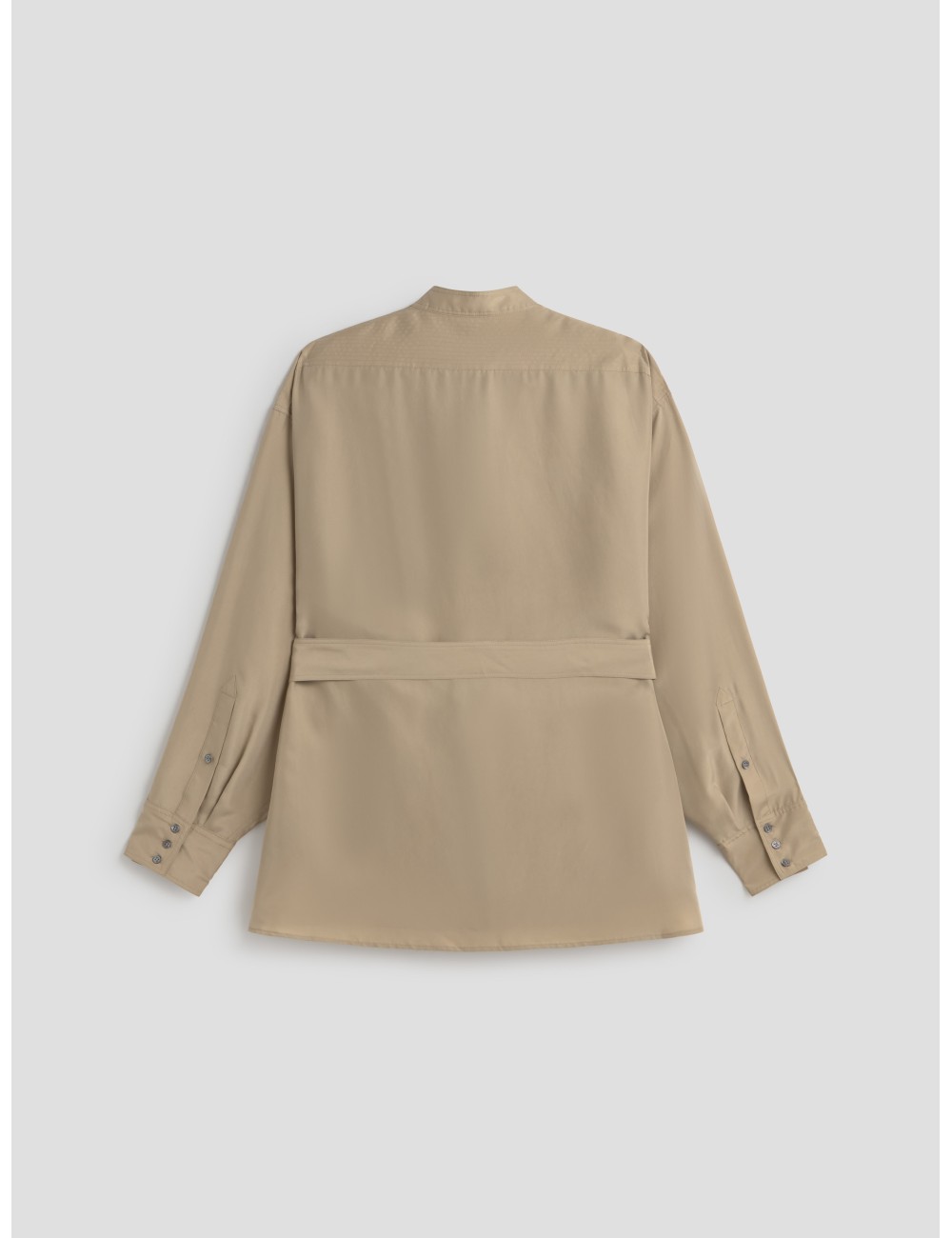 camisa de seda beige Soeur mujer con cinturón - MARFRANC