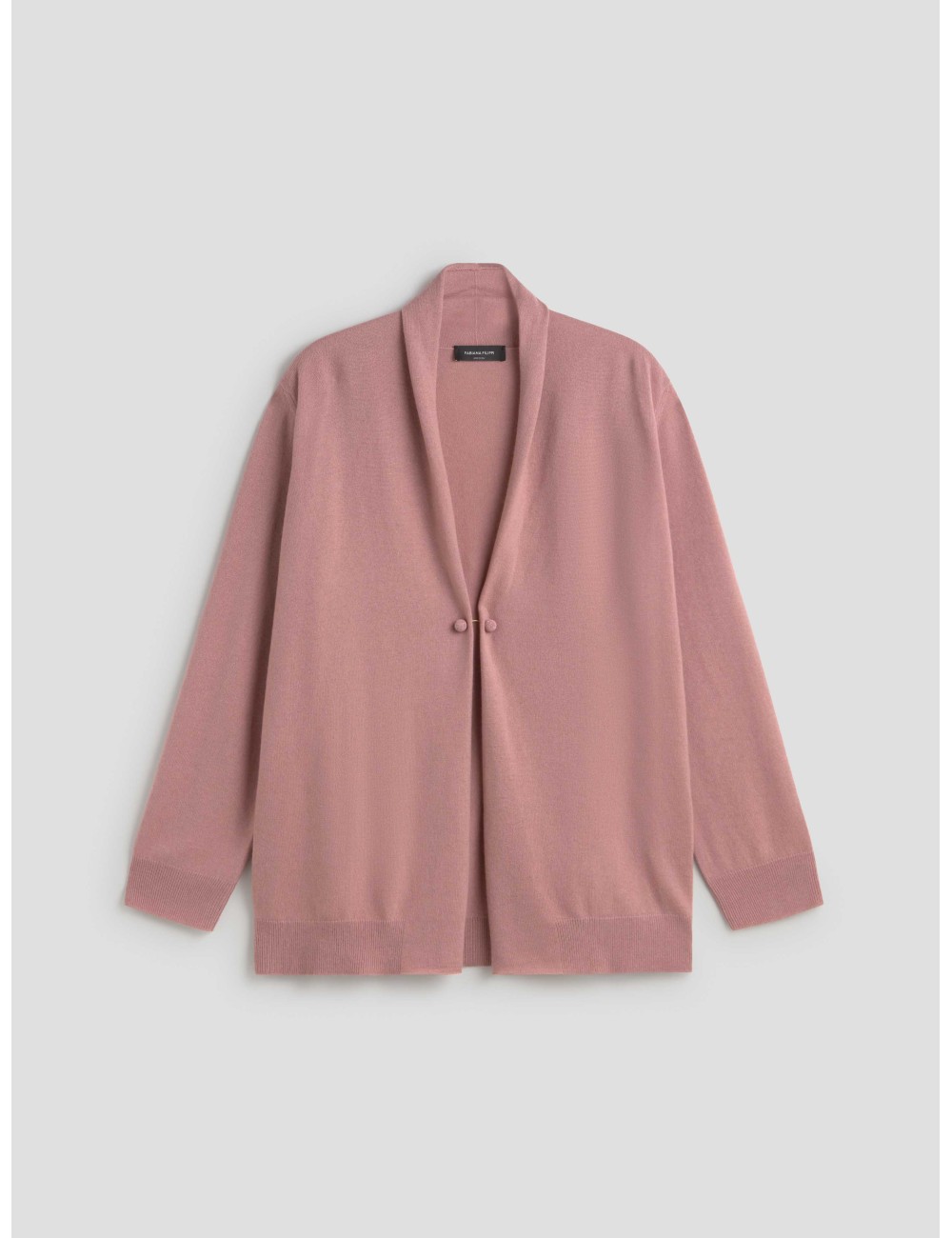 Jersey-abrigo de Fabiana Filippi en tono rosa suave - MARFRANC Jersey-abrigo de Fabiana Filippi en tono rosa suave - MARFRANC