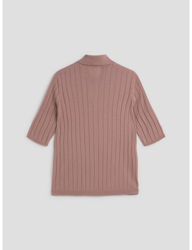 camiseta de Fabiana Filippi en color rosa empolvado, confeccionada en punto fino de lana virgen - MARFRANC