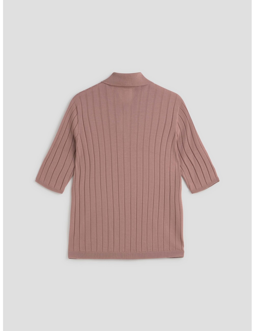 camiseta de Fabiana Filippi en color rosa empolvado, confeccionada en punto fino de lana virgen - MARFRANC camiseta de Fabiana Filippi en color rosa empolvado, confeccionada en punto fino de lana virgen - MARFRANC