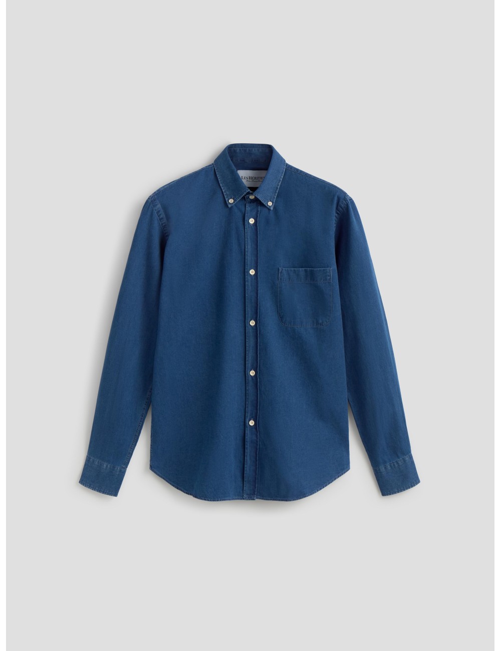 Camisa Oxford azul denim de Les Héritiers para hombre - MARFRANC Camisa Oxford azul denim de Les Héritiers para hombre - MARFRANC