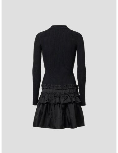 Vestido corto negro de GANNI con un diseño elegante y actual - MARFRANC