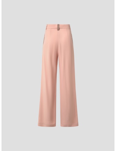 Pantalón ancho para mujer de la firma Fabiana Filippi en delicado tono rosa - MARFRANC