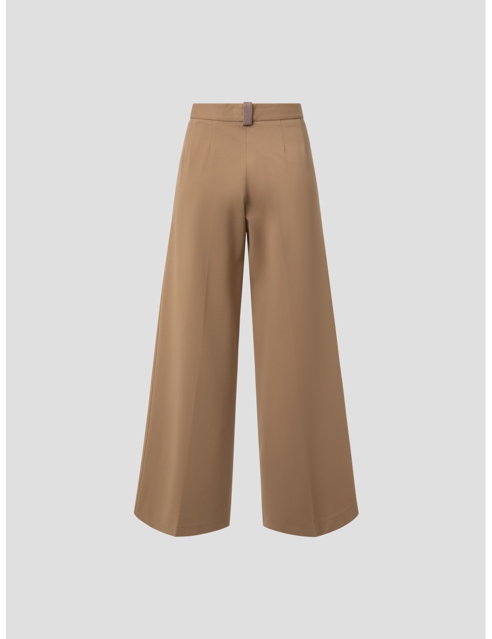 Pantalón ancho para mujer de la firma Fabiana Filippi en un sofisticado tono marrón - MARFRANC Pantalón ancho para mujer de la firma Fabiana Filippi en un sofisticado tono marrón - MARFRANC