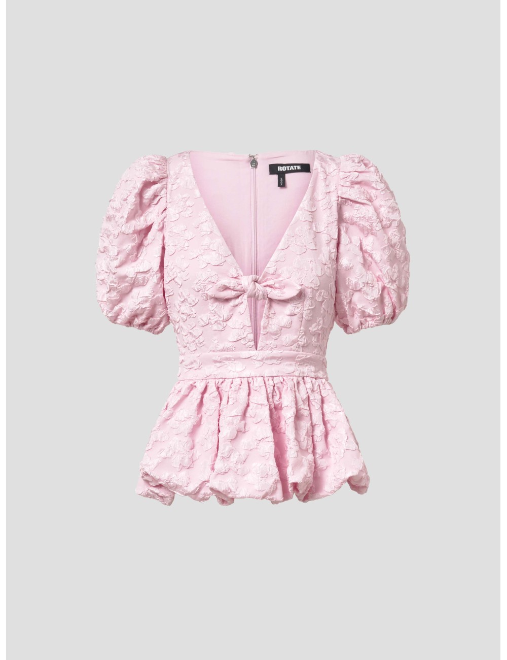 Top jacquard rosa de ROTATE para mujer - MARFRANC Top jacquard rosa de ROTATE para mujer - MARFRANC