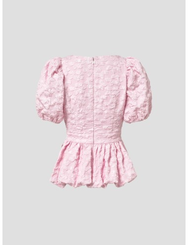 Top jacquard rosa de ROTATE para mujer - MARFRANC