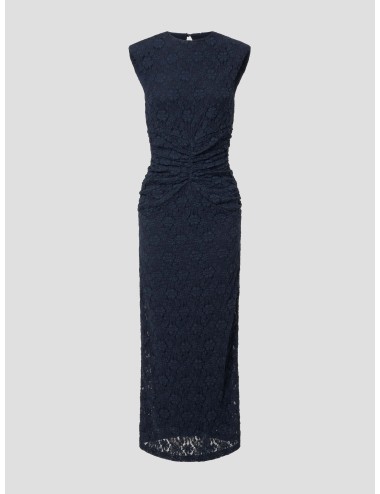 Vestido midi encaje azul oscuro ROTATE para mujer - MARFRANC