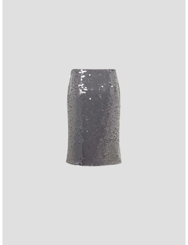 NET SEQUIN MIDI SKIRT