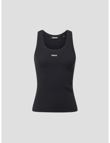 camiseta tirantes negra mujer ROTATE algodón orgánico - MARFRANC