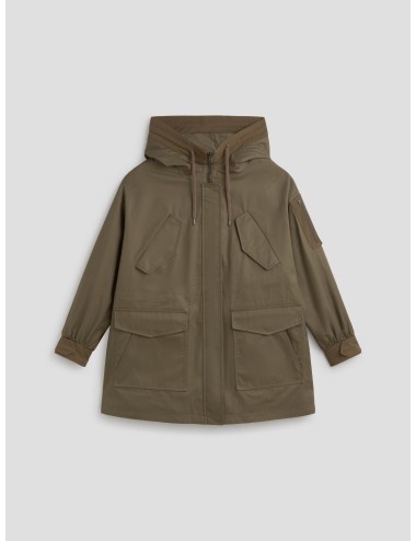 Abrigo de Herno en verde militar para mujer - MARFRANC