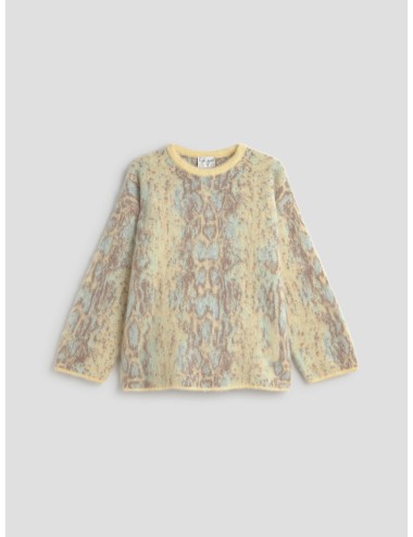 Suéter de alpaca multicolor para mujer Forte_Forte con efecto cepillado y diseño inspirado en reptiles - MARFRANC