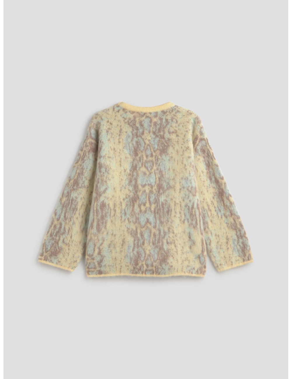 Suéter de alpaca multicolor para mujer Forte_Forte con efecto cepillado y diseño inspirado en reptiles - MARFRANC Suéter de alpaca multicolor para mujer Forte_Forte con efecto cepillado y diseño inspirado en reptiles - MARFRANC