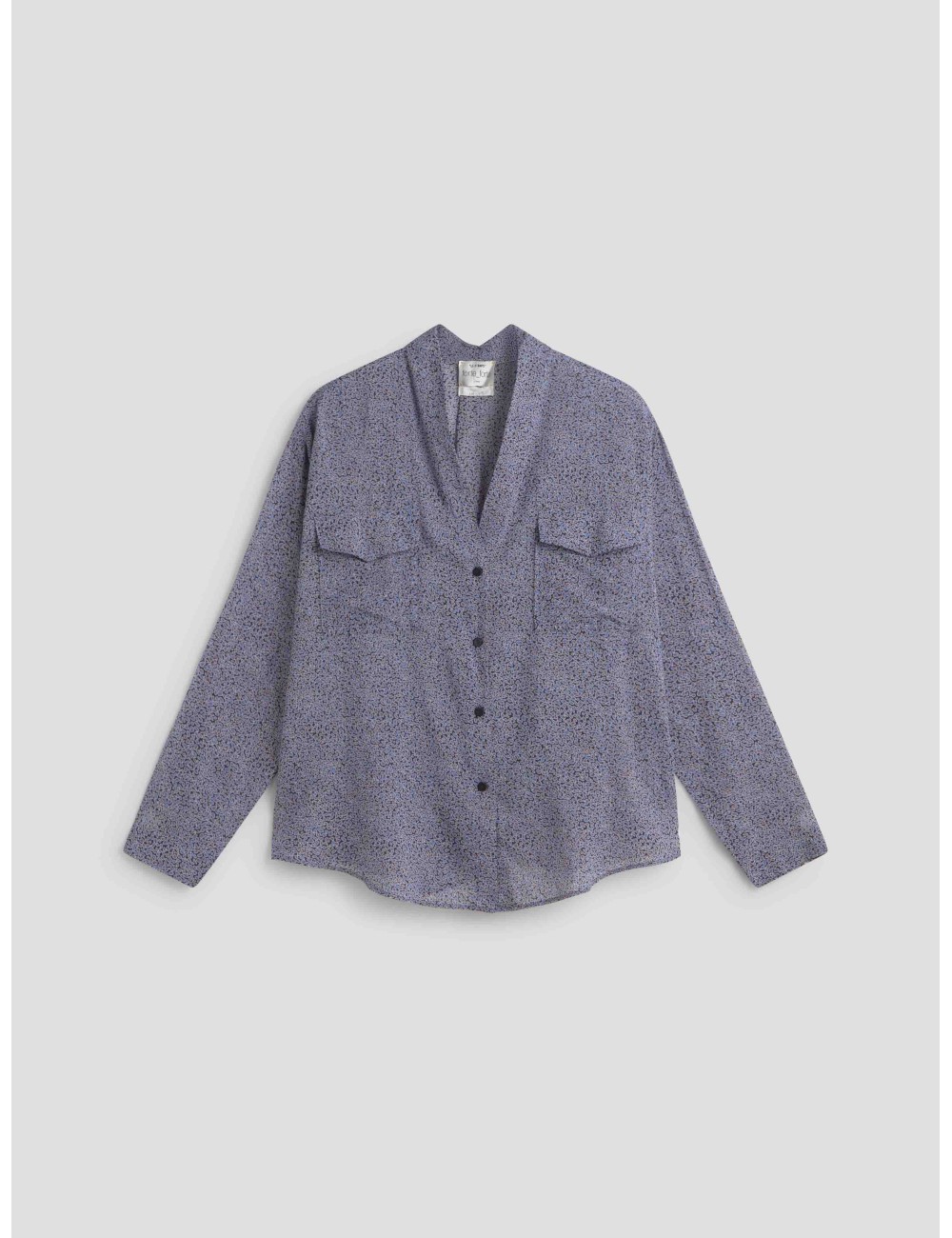 camisa oversize raso multicolor forte_forte mujer - MARFRANC