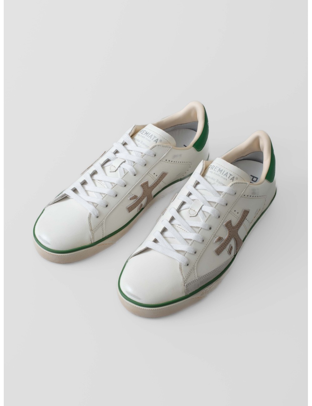 Zapatillas BSKTCLAY en color pastel/verde de Premiata para hombre - MARFRANC Zapatillas BSKTCLAY en color pastel/verde de Premiata para hombre - MARFRANC
