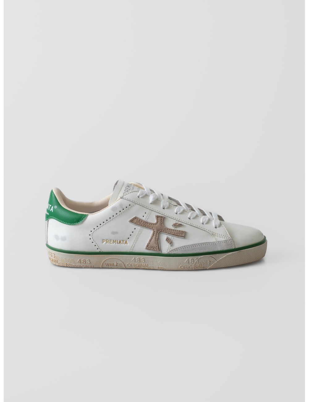 Zapatillas BSKTCLAY en color pastel/verde de Premiata para hombre - MARFRANC Zapatillas BSKTCLAY en color pastel/verde de Premiata para hombre - MARFRANC