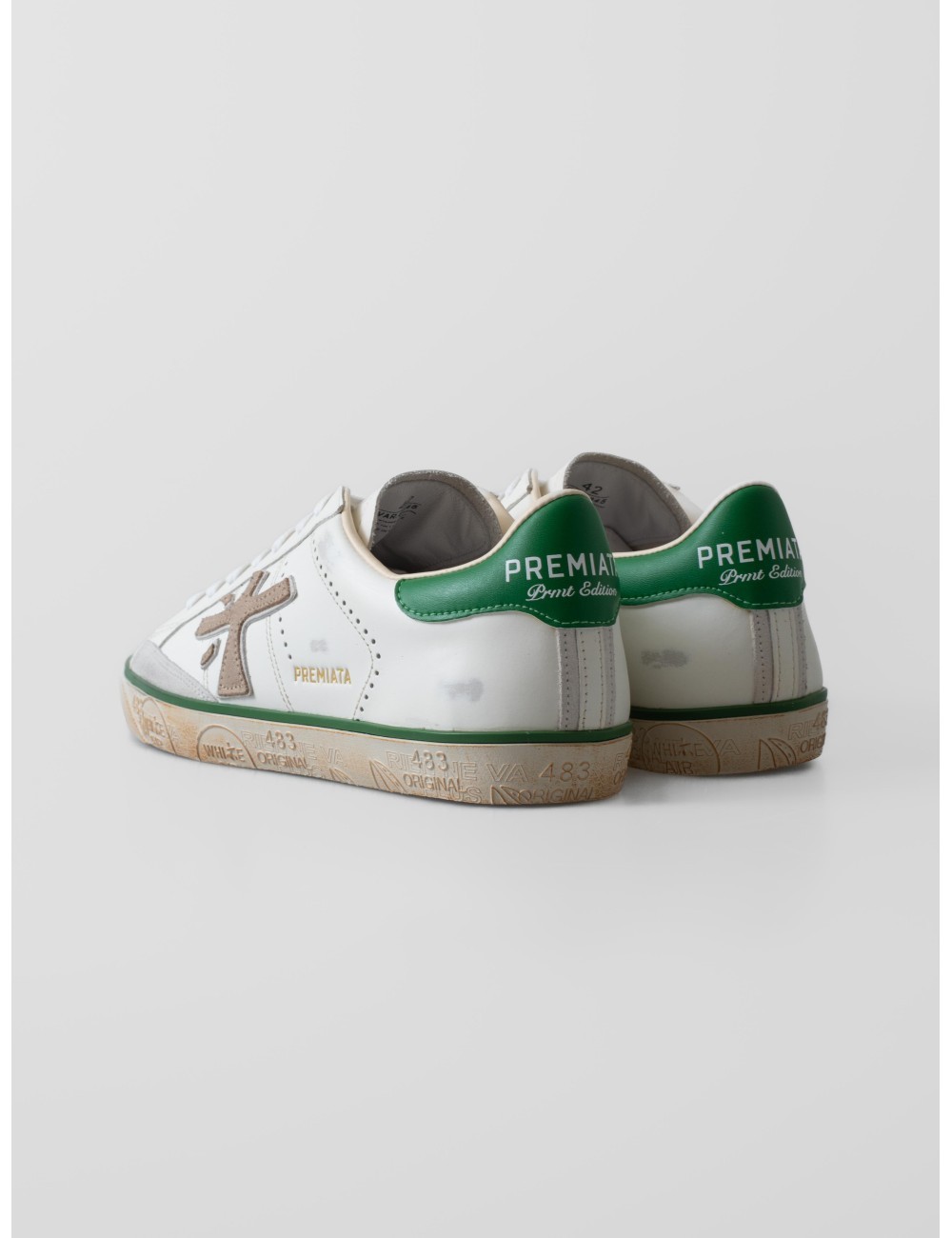 Zapatillas BSKTCLAY en color pastel/verde de Premiata para hombre - MARFRANC Zapatillas BSKTCLAY en color pastel/verde de Premiata para hombre - MARFRANC