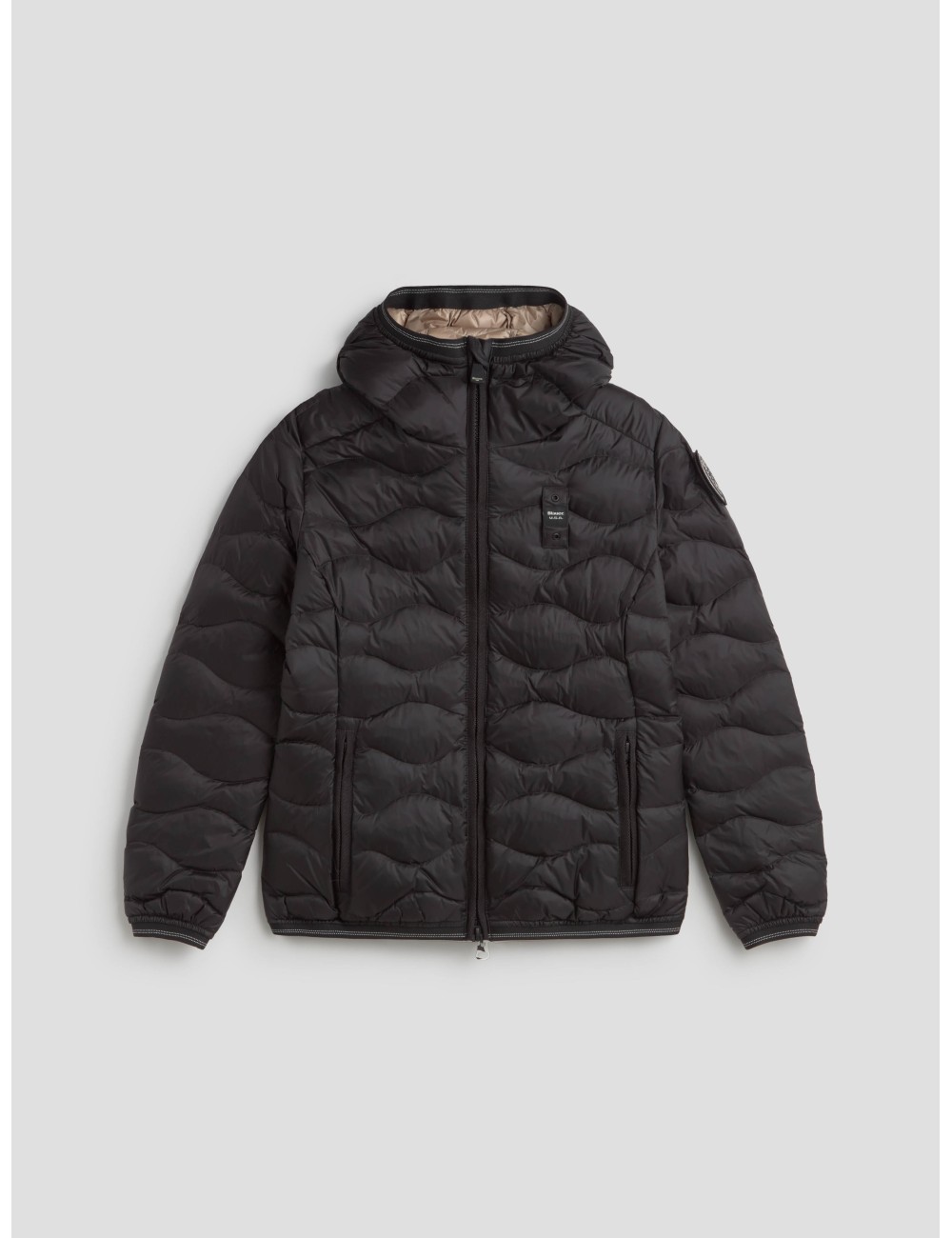 Plumífero Camelia de Blauer para mujer en nylon brillante con acolchado ondulado - MARFRANC Plumífero Camelia de Blauer para mujer en nylon brillante con acolchado ondulado - MARFRANC