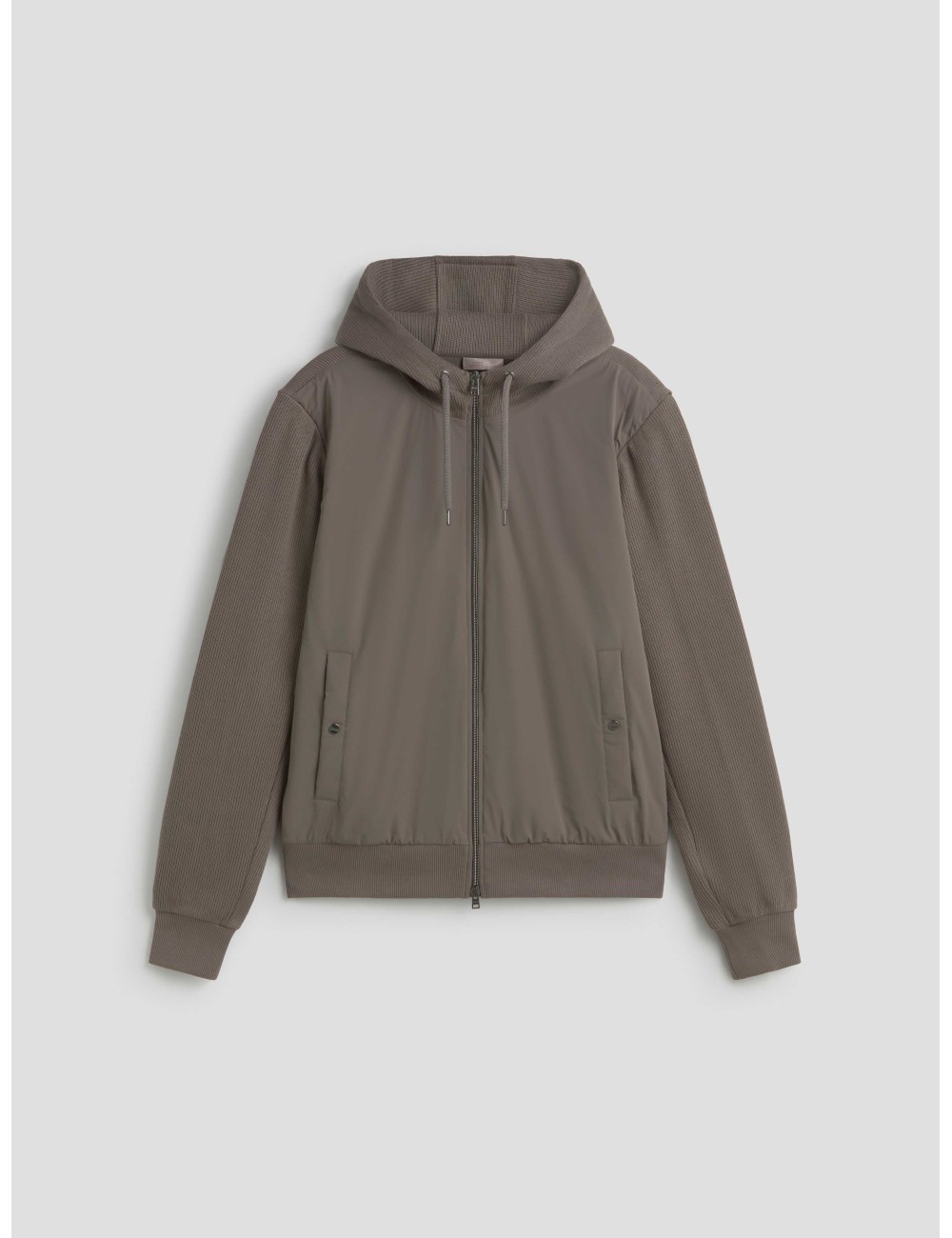 Chaqueta híbrida gris oscuro de Herno para hombre - MARFRANC Chaqueta híbrida gris oscuro de Herno para hombre - MARFRANC