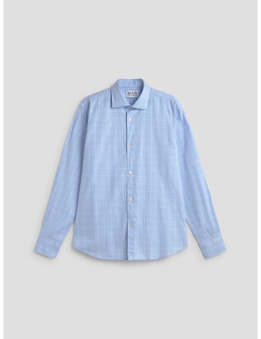 camisa cuadros azul claro hombre MARFRANC