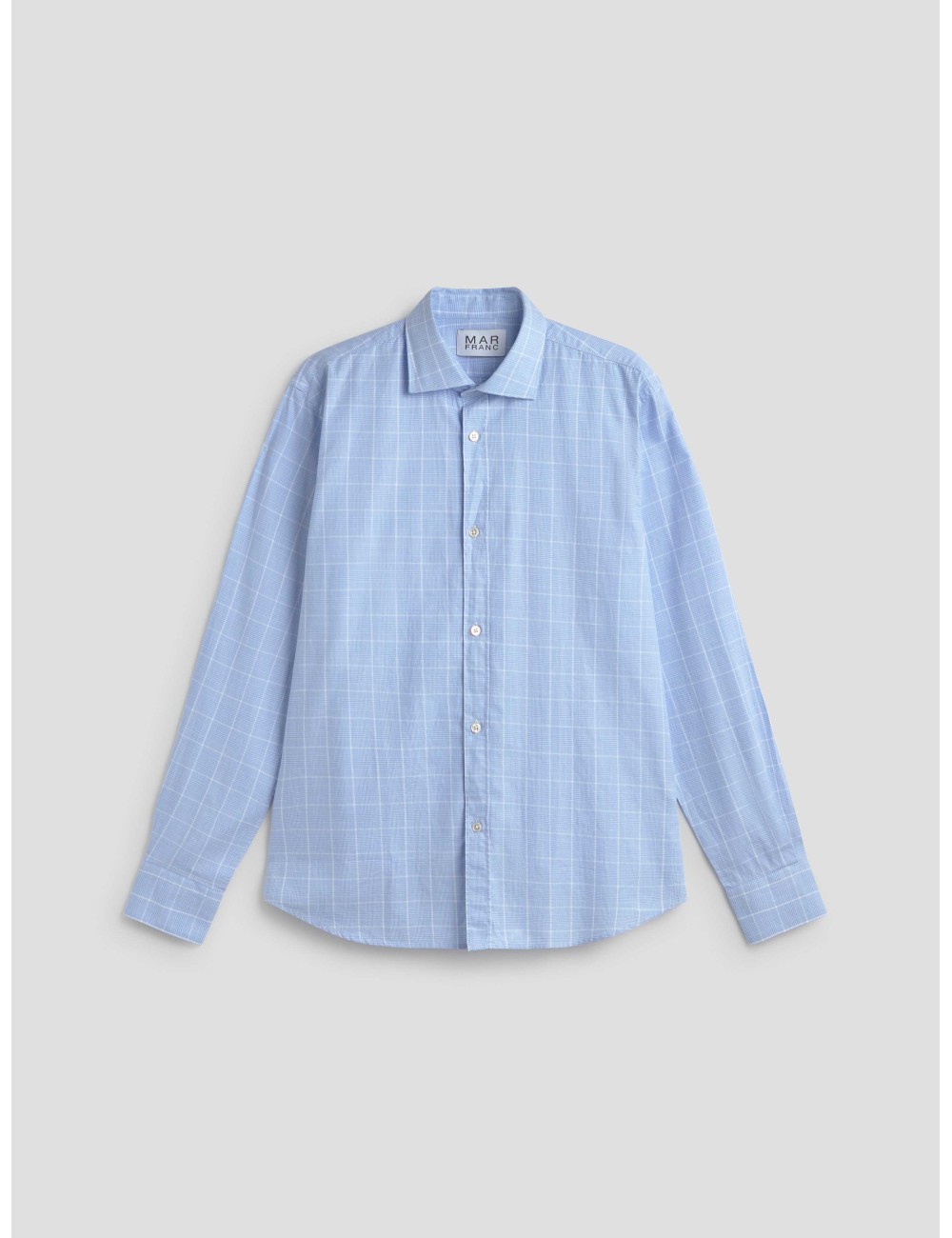 camisa cuadros azul claro hombre MARFRANC