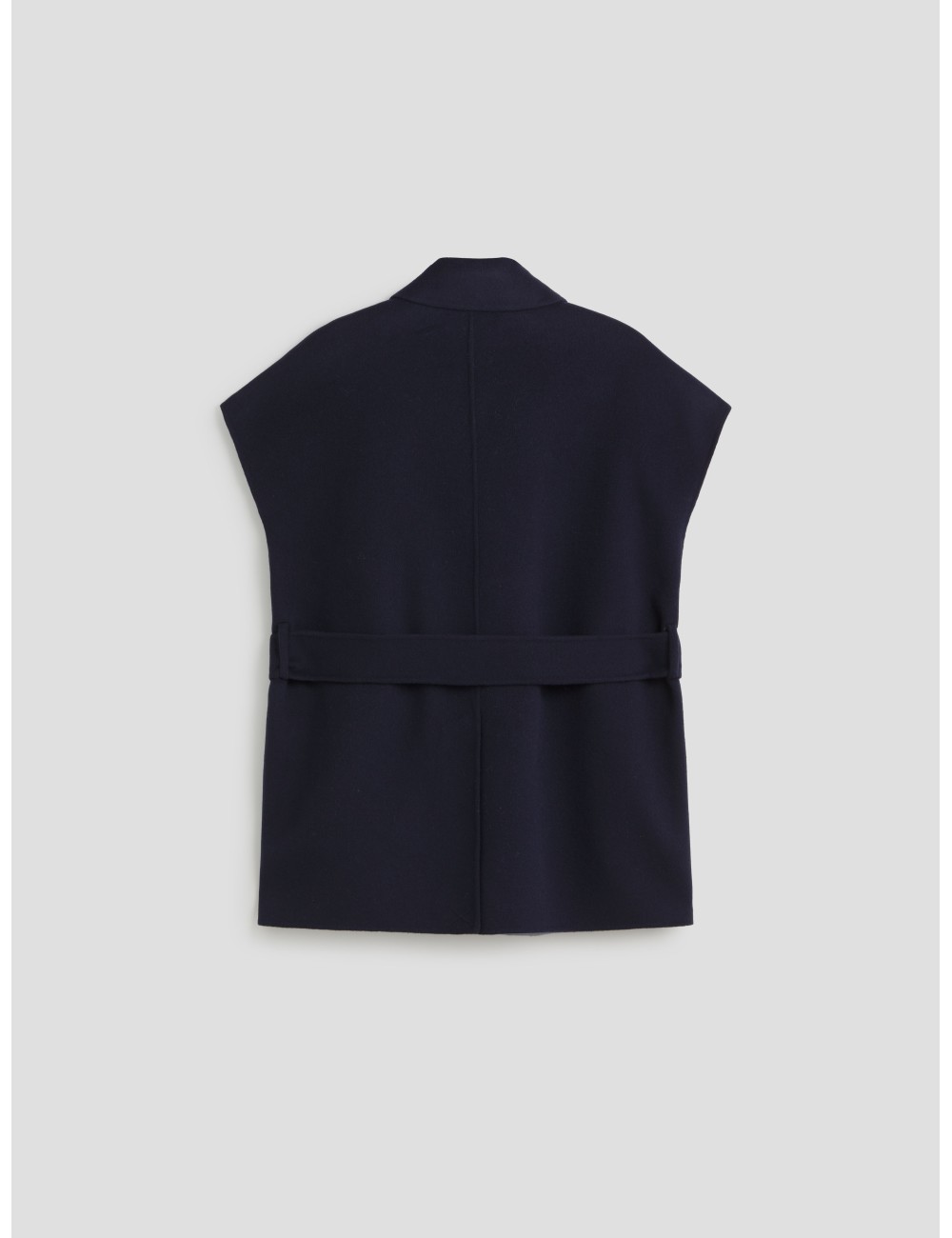 Abrigo sin mangas de corte recto y amplio en azul marino de MAX MARA - MARFRANC Abrigo sin mangas de corte recto y amplio en azul marino de MAX MARA - MARFRANC