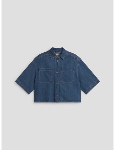 Camisa vaquera cropped Enza en color denim de Weekend Max Mara para mujer - MARFRANC