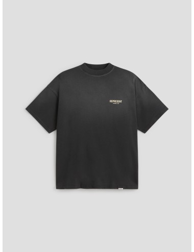 Camiseta Represent Owners Club negra hombre algodón serigrafiada - MARFRANC
