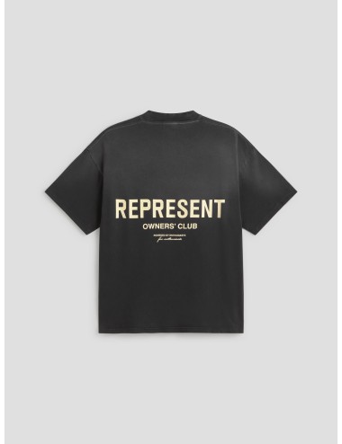 Camiseta Represent Owners Club negra hombre algodón serigrafiada - MARFRANC