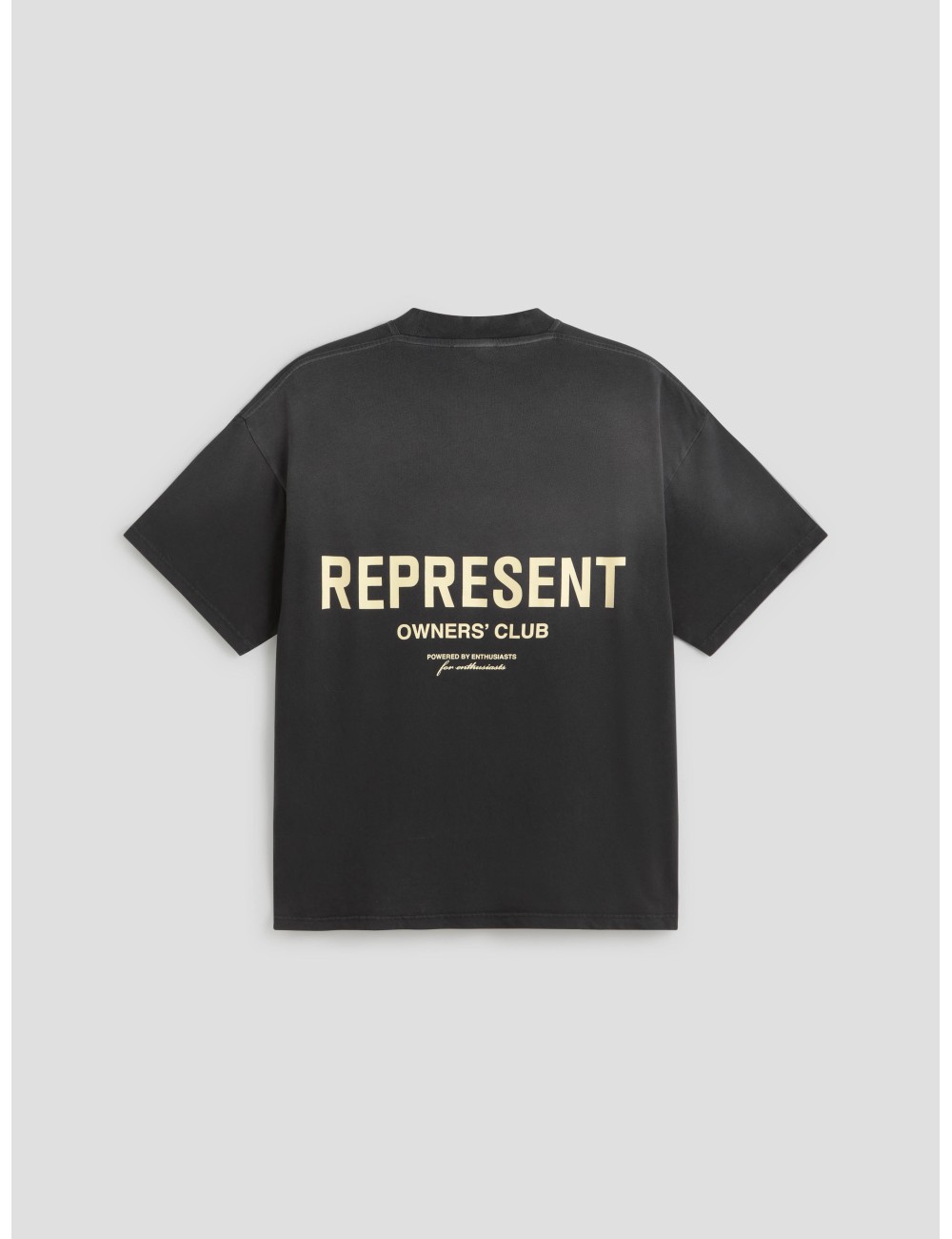 Camiseta Represent Owners Club negra hombre algodón serigrafiada - MARFRANC