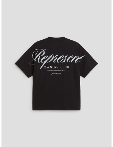 Camiseta Represent Owners Club negra hombre algodón serigrafiada - MARFRANC
