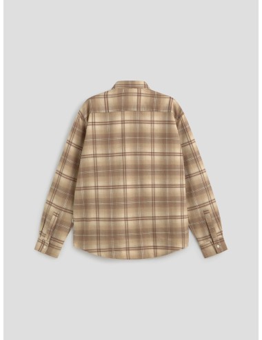 camisa franela camel NN.07 hombre algodón orgánico - MARFRANC