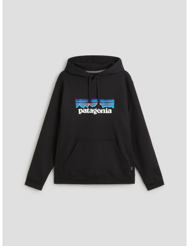 Sudadera negra Patagonia Logo Uprisal hombre con capucha - MARFRANC