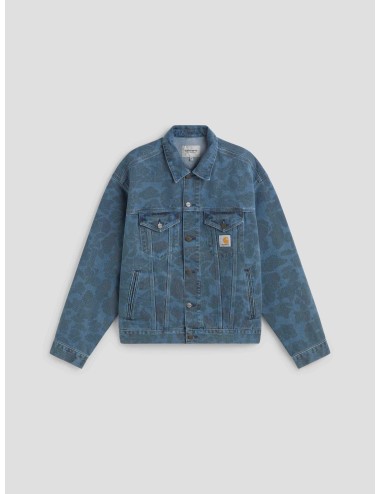 Chaqueta Duck Helston de Carhartt WIP en denim "Duck Blue Bleached" - MARFRANC