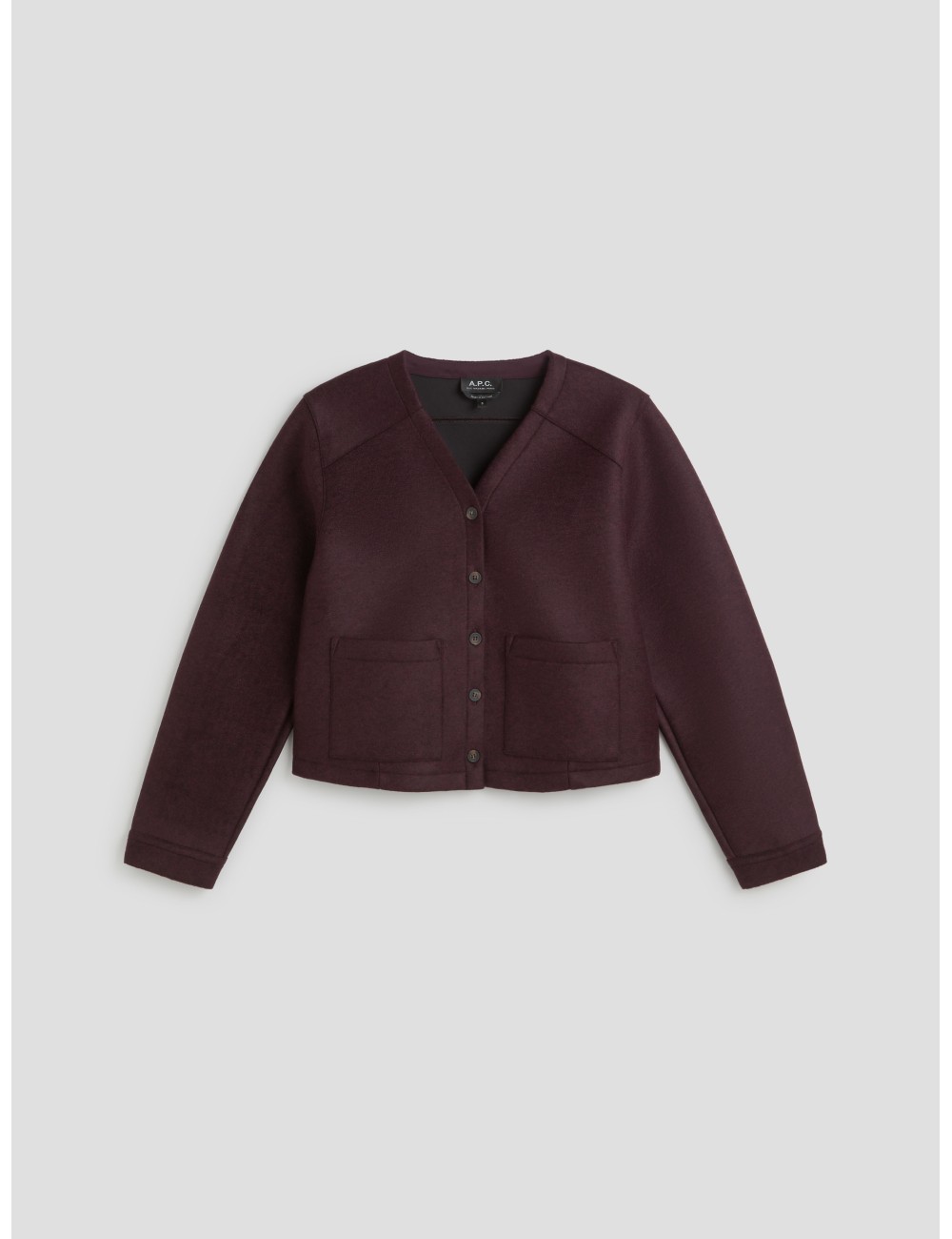 Chaqueta de mujer Aurelie de A.P.C. en color burdeos - MARFRANC Chaqueta de mujer Aurelie de A.P.C. en color burdeos - MARFRANC