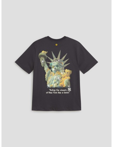 Camiseta de hombre de la marca Barrow en color negro con un estilo gráfico irreverente y urbano - MARFRANC