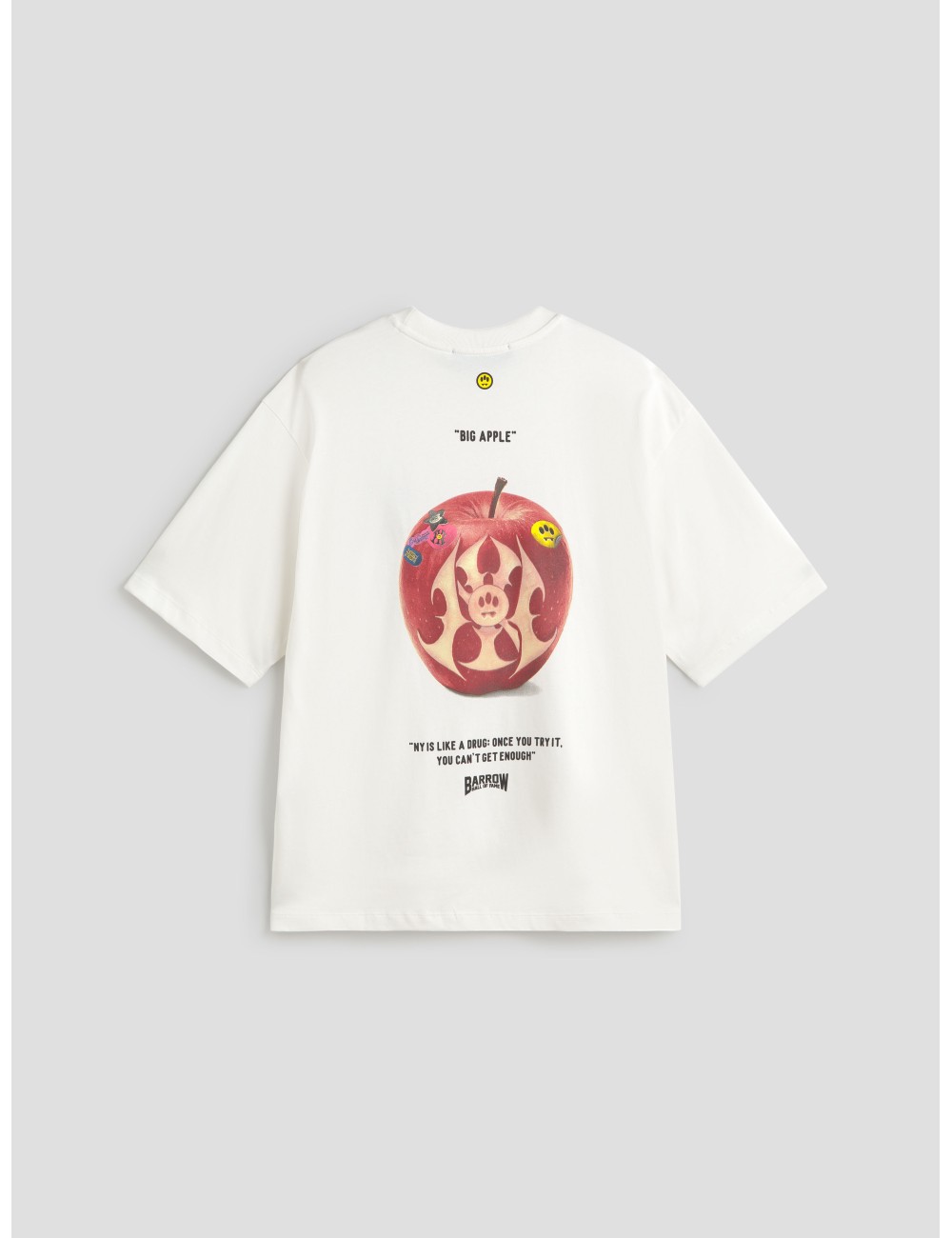 Camiseta blanca de hombre de la marca Barrow, con corte oversize y cuello redondo - MARFRANC Camiseta blanca de hombre de la marca Barrow, con corte oversize y cuello redondo - MARFRANC