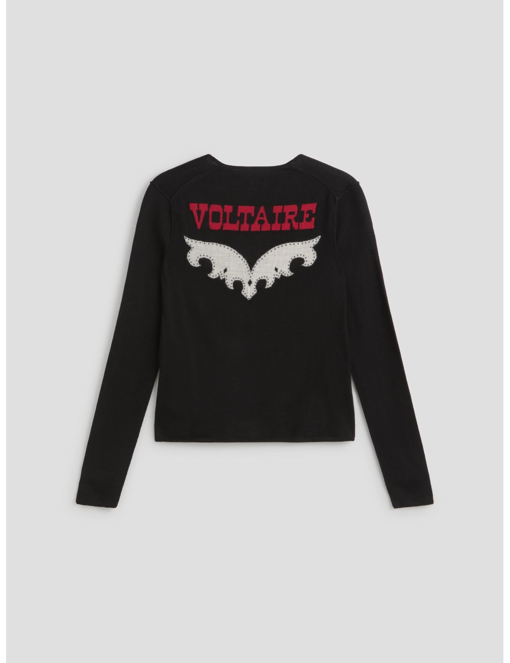 Jersey de lana merino Nosfa en negro de Zadig & Voltaire, con escote en V y mangas largas - MARFRANC Jersey de lana merino Nosfa en negro de Zadig & Voltaire, con escote en V y mangas largas - MARFRANC