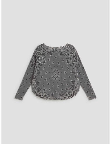 Jersey de cachemir Mela Bandana Bico en color gris de Kujten - MARFRANC