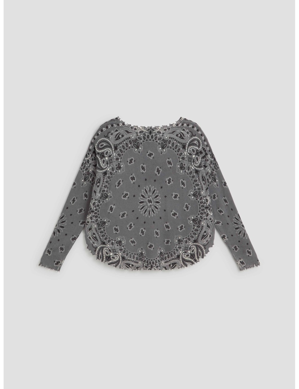 Jersey de cachemir Mela Bandana Bico en color gris de Kujten - MARFRANC