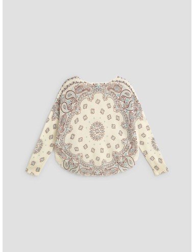 Jersey de cachemir Mela Bandana Bico en color beige de Kujten - MARFRANC