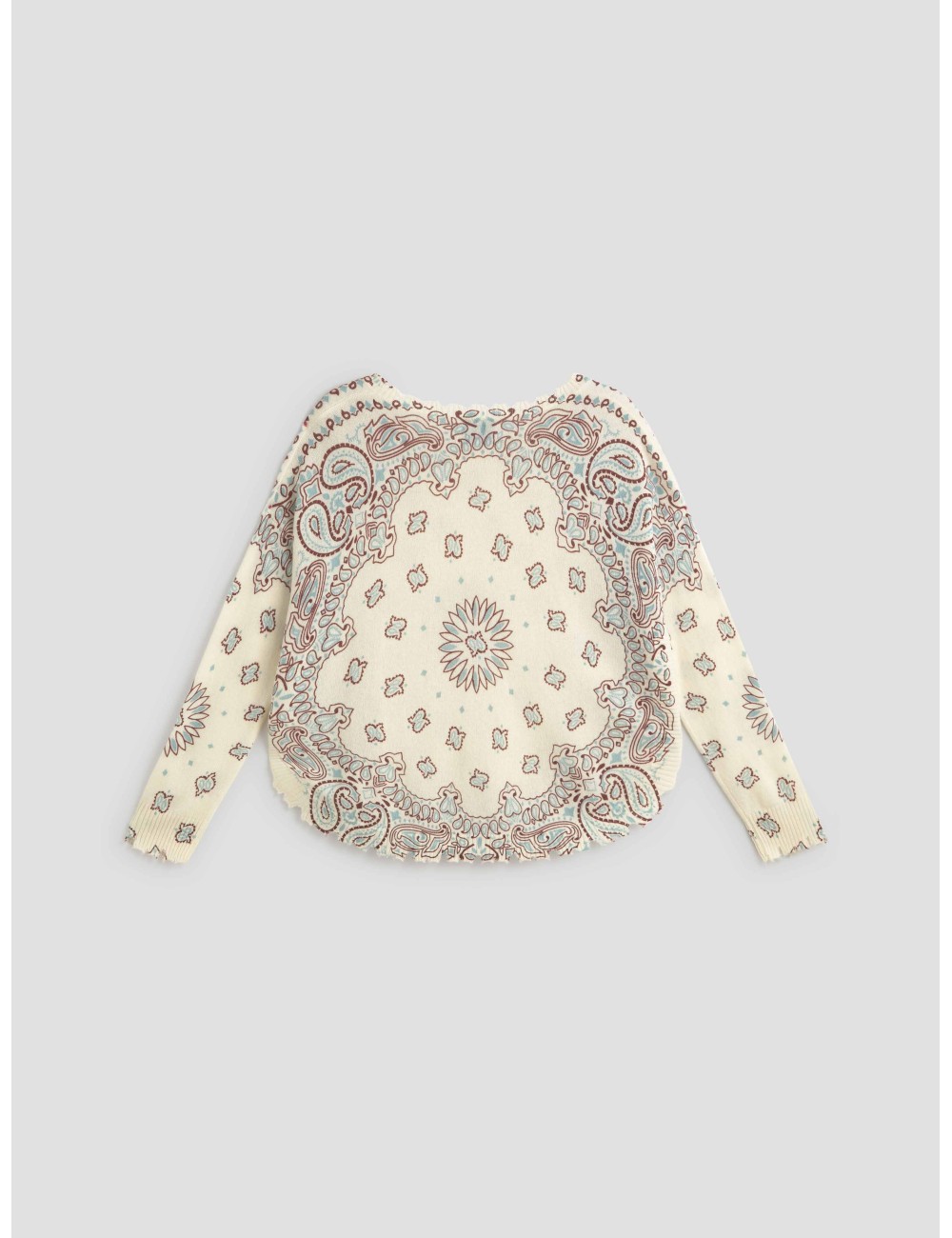 Jersey de cachemir Mela Bandana Bico en color beige de Kujten - MARFRANC Jersey de cachemir Mela Bandana Bico en color beige de Kujten - MARFRANC
