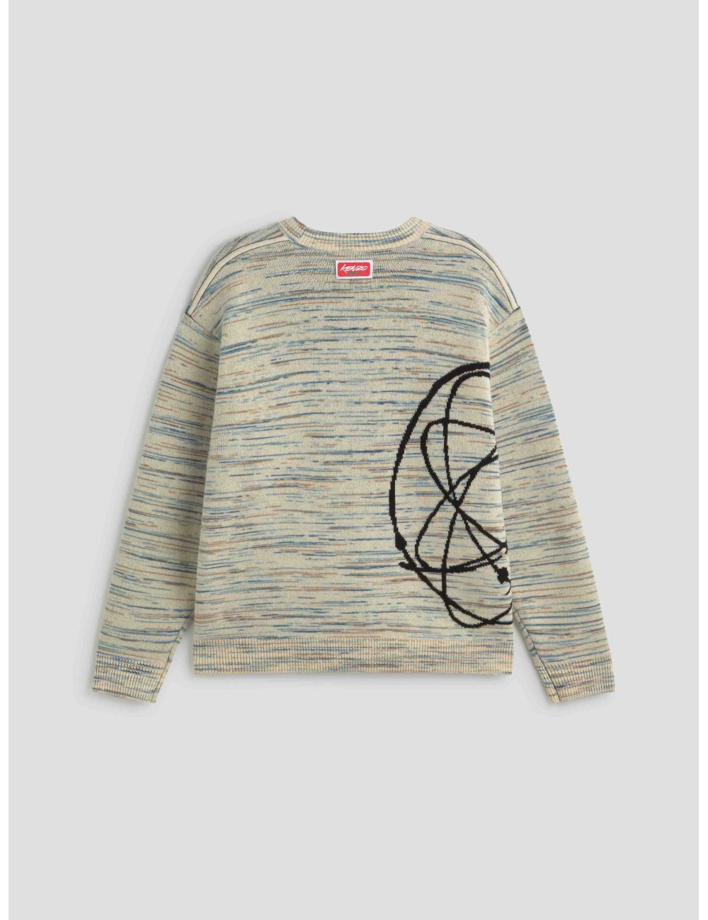 Jersey reversible de lana Kenzo x Futura 2000 en tono blanco hueso degradado - MARFRANC Jersey reversible de lana Kenzo x Futura 2000 en tono blanco hueso degradado - MARFRANC
