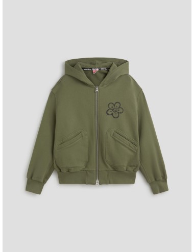 Sudadera con capucha de algodón cuadrada Kenzo x Futura 2000 en color caqui - MARFRANC