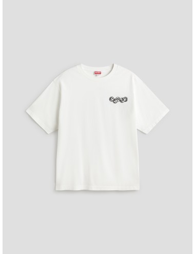 camiseta blanca Kenzo hombre con estampado trasero y logo burbuja - MARFRANC