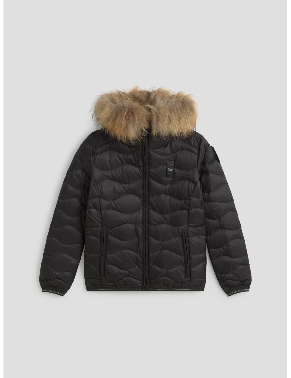 Plumífero Camelia de Blauer para mujer en nylon brillante con acolchado ondulado - MARFRANC